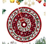 Copribase Albero di Natale Completo con Tappeto,Coperchio Base Decorato 120cm, Set Elegante per Decorazioni Natalizie e Fine Anno-C