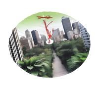 Copribase per albero di Natale in pile di poliestere con stampa giungla urbana, 76,2 cm, decorazione per albero di Natale