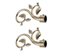 Copribastone per tende, Copri aste for tende, terminali for for da 22 mm, confezione 2, nero marrone(Brown)