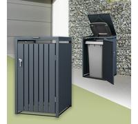 Copribidone box singolo per spazzatura contenitore antracite resistente 240 L