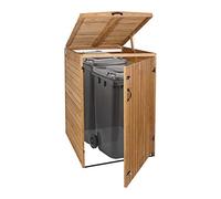 Copribidone box spazzatura rifiuti HWC-H74 98x80x126cm legno abete marrone