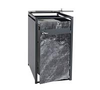 Copribidone box spazzatura rifiuti HWC-J82 80x68x117cm acciaio inox antracite marmo scuro