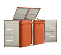 Copribidone per Spazzatura Singolo 69x77,5x115cm Acciaio Inox