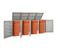 vidaXL Copribidone per Spazzatura Singolo 69x77,5x115cm Acciaio Inox