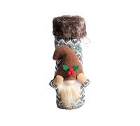 Copribottiglie di vino con gnomo natalizio, simpatico gnomo con copertura per bottiglia di champagne - Gnomi svedesi Tomte, decorazioni per bottiglie di vino, borsa di vino di Natale per la decorazion