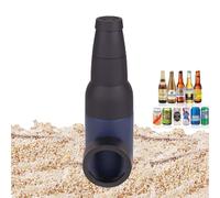 Copribottiglie in acciaio inox 3 in 1 con apertura del coperchio, Beer Bottle and Can Cooler with Beer Opener, 2024 New Beer Refrigerator Rapid, per regalo birra (navy)