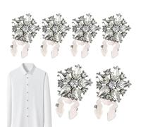 Copribottoni con Strass, 6 Pezzi Bottoni con Strass per Donna, c-ristallo Staccabile Bottoni Decorativi Clip Bottoni Gioielli per Camicette Abbigliamento Fai da Te Decorazioni per le Feste