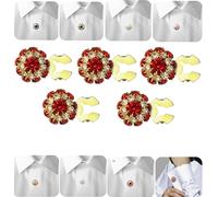 Copribottoni da donna, Copribottoni con strass, Bottoni con strass da donna, Bottoni fantasia in cristallo for abbigliamento, Bottoni decorativi for abbigliamento e Bottoni da cucire fai-da-te(Red gol