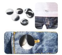 Copribottoni per donne e uomini, misti, neri, bianchi, grandi, in silicone, per evitare buchi di camicia per jeans