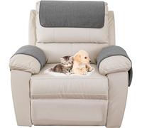 Copribraccioli Fodera Per Bracciolo del Divano, Fodera Per Poggiatesta Per Sedia Reclinabile, Fodera Per Poltrona Impermeabile con Tasche, 1/2/3 Posto Copripoltrona Relax ( Color : 41# , Size : 1-seat