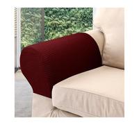 Copribraccioli per divani, Protezioni braccioli for divano Fodera sfoderabile Confezione da 2 Multicolor 21,7x9,7x5,7 pollici(Wine Red)