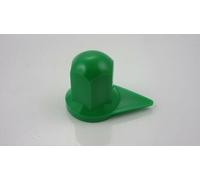 COPRIBULLONE CON INDICATORE SERRAGGIO DADO RUOTA D.32MM IN PLASTICA VERDE 10PZ