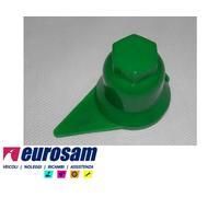 COPRIBULLONE CON INDICATORE SERRAGGIO DADO RUOTA D.33MM IN PLASTICA VERDE 10PZ