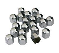Copribulloni in acciaio cromato viti FIAT 500 F L R esagono da 19mm CHROMED CAPS