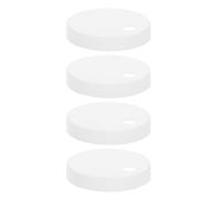 Copribulloni Decorativi per Wc in Plastica Bianca 4 Pezzi