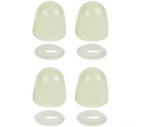 Copribulloni fluorescenti che si illuminano al buio, per uso decorativo del bagno, vite in plastica PP compatibile con la maggior parte dei servizi igienici, visibilità notturna (A)