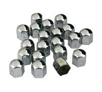 Copribulloni in acciaio cromato viti FIAT 500 F L R esagono da 19mm CHROMED CAPS
