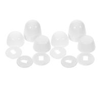 Copribulloni per Wc in Plastica Abs Bianca, Set da 2