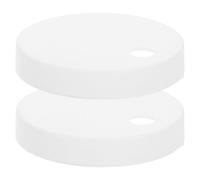 Copribulloni Rotondi per Wc 45mm in Plastica Bianca, 1 Coppia