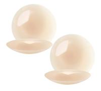 Copricapezzoli da Donna - Adesivi riutilizzabili in Silicone, Invisibili e Anti-Sudore - Copricapezzoli UltraSottili da 8 cm per Abiti Senza Spalline, 2 Paia (Colore Nudo Chiaro)