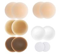 Copricapezzoli Silicone, Riutilizzabili e Lavabili, Forma di Circolo, Copricapezzoli da Donna Autoadesivi Reggiseni Bra Pad per Abito da Sera Abito da Sposa Costume da Bagno e Abiti Senza Schienale
