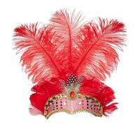 Copricapi per Donne per il Carnevale,Fascinator Con Diadema Per Showgirl - Copricapo Retrò Realizzato a Mano - Per Matrimonio, Festa, Carnevale, Festival, Maschera, Cocktail e Raduno