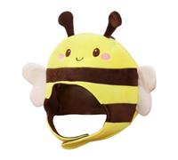 Copricapo a forma di ape, copertura per la testa in maschera, cappello di peluche per foto, caldo copricapo per costumi, accessorio morbido, ideale per spettacoli, feste, teatro, cosplay, eventi, 40 x