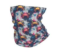 Copricapo a mezza faccia Doodle Crab Pattern Print Protezione del viso