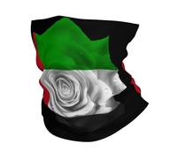 Copricapo A Mezza Faccia Fiori Bandiera degli Emirati Arabi Uniti Antivento Decorazione Facciale Sportiva Passamontagna per Campeggio Escursionismo Adulto