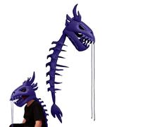Copricapo a Scheletro di Dinosauro,Morbido, Traspirante e Flessibile per Cosplay - Indossabile per Bambini con Scheletro di Dinosauro in Peluche - per Bambini, Festa di Halloween, Danza, Recita Teatra