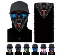 Copricapo Bandana Snood Copertura Viso Sciarpa Collo Foulard Uomini Antivento Scaldacollo Sciarpa Tubo Maschera Carattere Cranio, Modello 6., Taglia unica