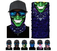 Copricapo Bandana Snood Copertura Viso Sciarpa Collo Foulard Uomini Antivento Scaldacollo Sciarpa Tubo Maschera Carattere Cranio, Modello 9, Taglia unica