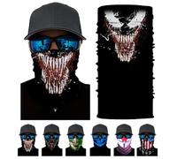 Copricapo Bandana Snood Copertura Viso Sciarpa Collo Foulard Uomini Antivento Scaldacollo Sciarpa Tubo Maschera Carattere Cranio, Design 1 , Taglia unica