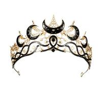 Copricapo barocco con stelle, da donna, stile punk, per matrimonio, corone con strass, diadema, fascia per capelli per feste di Halloween, accessorio per la testa, One Size, come descritto, come