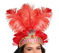 Copricapo Carnevale Fascinator con Benda per Showgirl