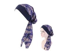 Copricapo Chemioterapico da Donna, Confezione da 1 Copricapo Chemioterapico Estivo Fascia in Cotone Elasticizzato Flessibile Cappello Bandana Adatto per Chemioterapia Cancro Sonno Perdita di Capelli