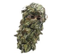 Copricapo con maschera a pieno facciale con foglie - Rete per maschera per cappello regolabile, passamontagna mimetico Copricapo per maschere a rete | Sniper Veil Ghillie Suit Per Ghillie Suit, Caccia