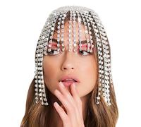 Copricapo con nappe, con strass, per donne e ragazze, gioielli per ballerini del ventre, accessori per capelli vintage anni '20, per eventi