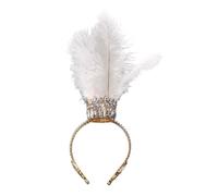 Copricapo con piume alla moda con eleganti strass, versatile ed elegante, accessorio portatile per ogni occasione, copricapo piumato