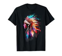 Copricapo con piume dei nativi americani Maglietta