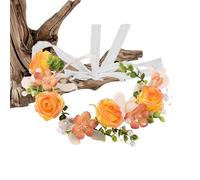 Copricapo con rose, realistico per ragazze, corone di fiori per donne e ragazze, per compleanno, comunione, festività, festival, eventi, celebrazioni, decorazioni fotografiche