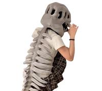 Copricapo con teschio di dinosauro di Halloween, accessorio decorativo per bambini, uomini, donne, feste in maschera, Halloween, spettacoli teatrali