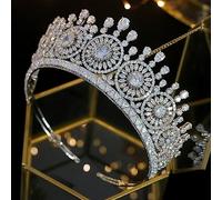 Copricapo da Donna,Gioielli for Capelli Corona Diademi for Donna Classico Nuovo Accessori for Capelli da Sposa Copricapo Elegante Tiara di Cristallo con Zirconi Sposa Corona Gioielli Corona di Lusso