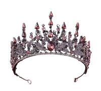 Copricapo da donna, gioielli for capelli Corona diademi for donne Barocco retrò Bronzo Viola Cristallo Diademi da sposa Corona strass Spettacolo Diadema Velo Tiara Fasce Accessori for capelli da sposa