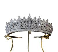 Copricapo da donna, gioielli for capelli Corona diademi for donne Diademi di lusso Diadema di cristallo vintage Spettacolo Festa Corona d'amore for le donne Accessori for capelli da sposa Gioielli(Sli
