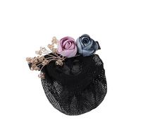 Copricapo da lavoro con fermaglio a molla for capelli invisibile, professionale, for infermiere(PurpleBlue mesh)