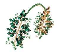 Copricapo da sposa Abito Accessorio for capelli Fascia for in cristallo for anniversari, feste di fidanzamento per Capelli da Sposa(Green)