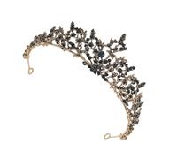 Copricapo da sposa alla moda con nuziale vintage in stile barocco 1 pezzo (nero)