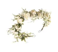 Copricapo Da Sposa Con Ghirlanda Floreale - Copricapo Con Ghirlanda Floreale Realistica In Stile Bohémien Vintage, Corona Nuziale Bohémien Per Viaggi Fotografici, Vacanze, Da Sposa - Ghirlan