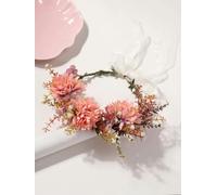 Copricapo da sposa in stile foresta, bellissimi accessori per capelli con fiori in stile pastorale, abito da sposa, dolce ghirlanda floreale